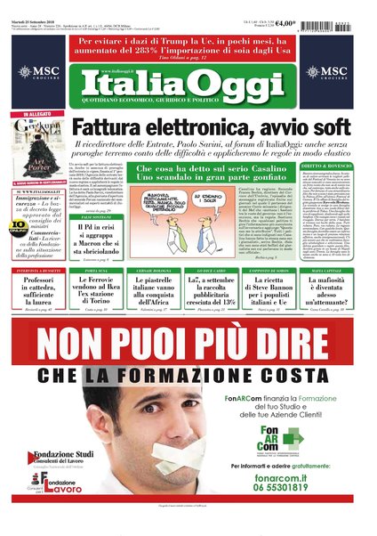 Italia oggi : quotidiano di economia finanza e politica